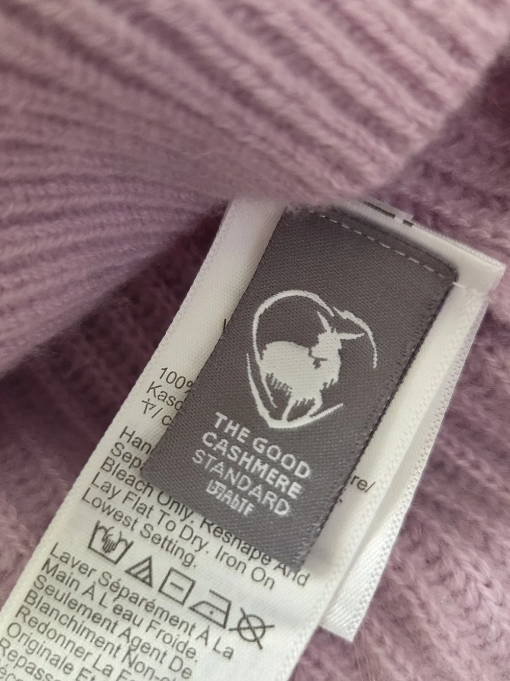 J.Crew Cashmere Cropped Crewneck Sweater in Frosted Lilac XS